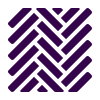 Un patrón de espiga morado y blanco sobre un fondo blanco.