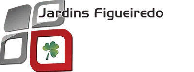 Um logotipo para jardins figueiredo com um trevo no meio