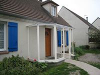 Porte vitrée peinte