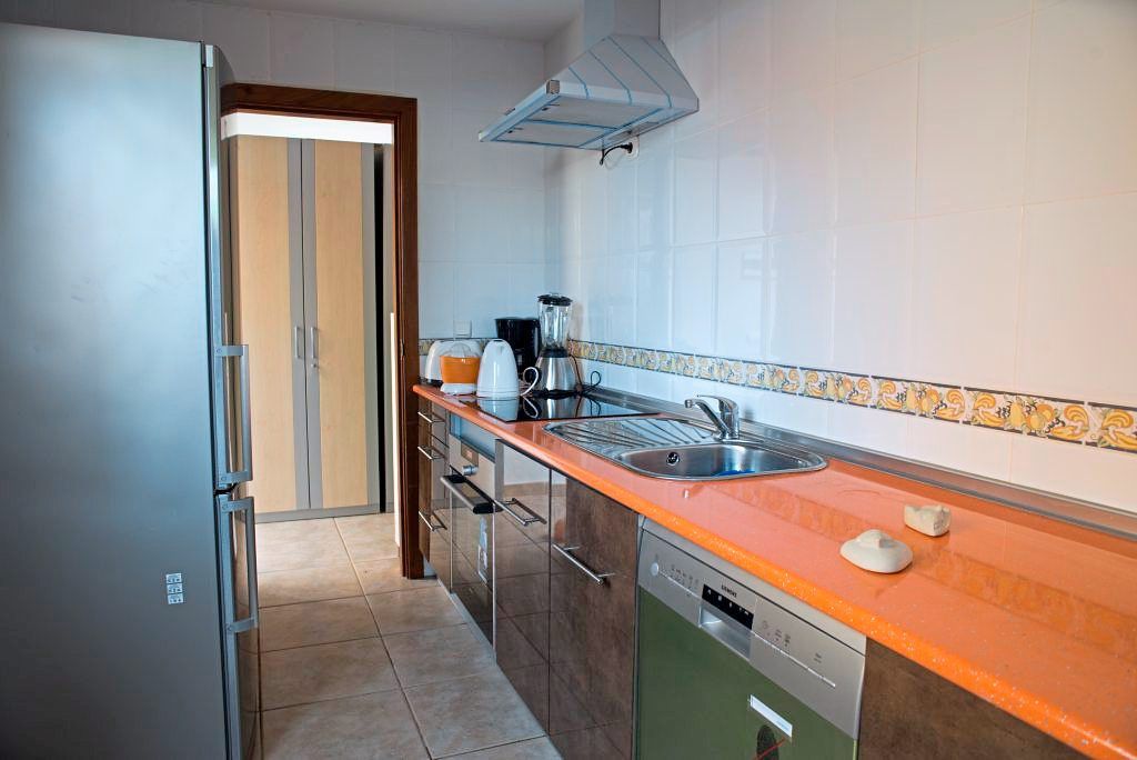 Ferienwohnung Küche mit Kühlschrank