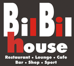 Un logotipo para la casa Bibil, restaurante, salón, cafetería, bar, tienda, deporte.