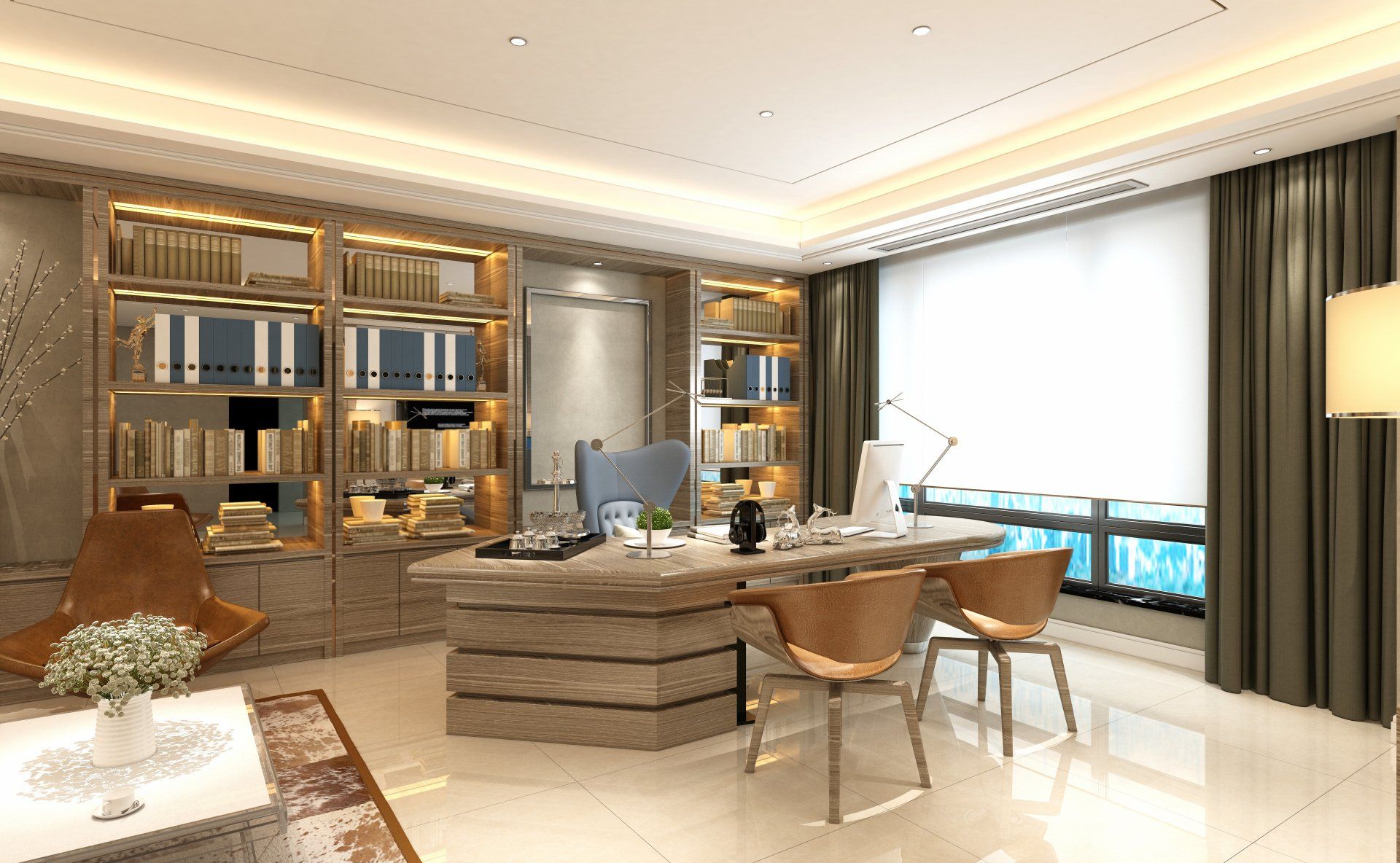 Bureau personnel type PDG ou avocat