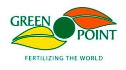 Un logotipo para Green Point que fertiliza el mundo.