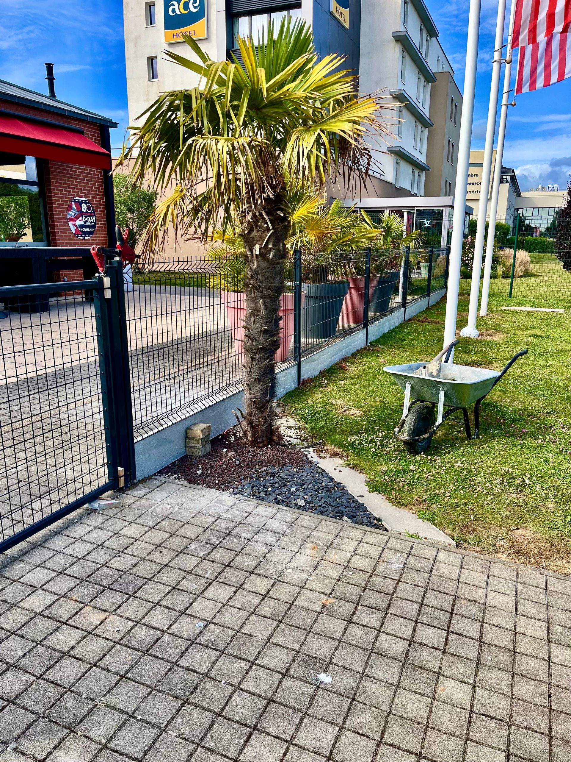 Travaux de création d'allée