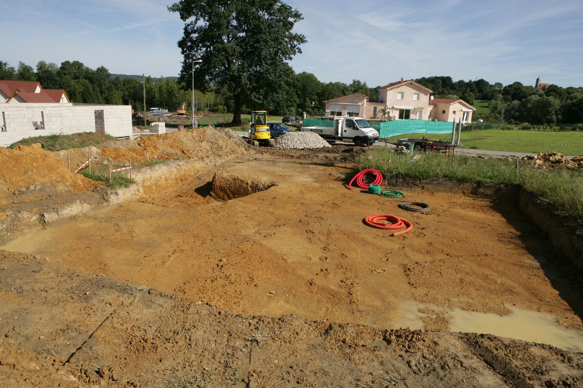 Fondations d'une maison.