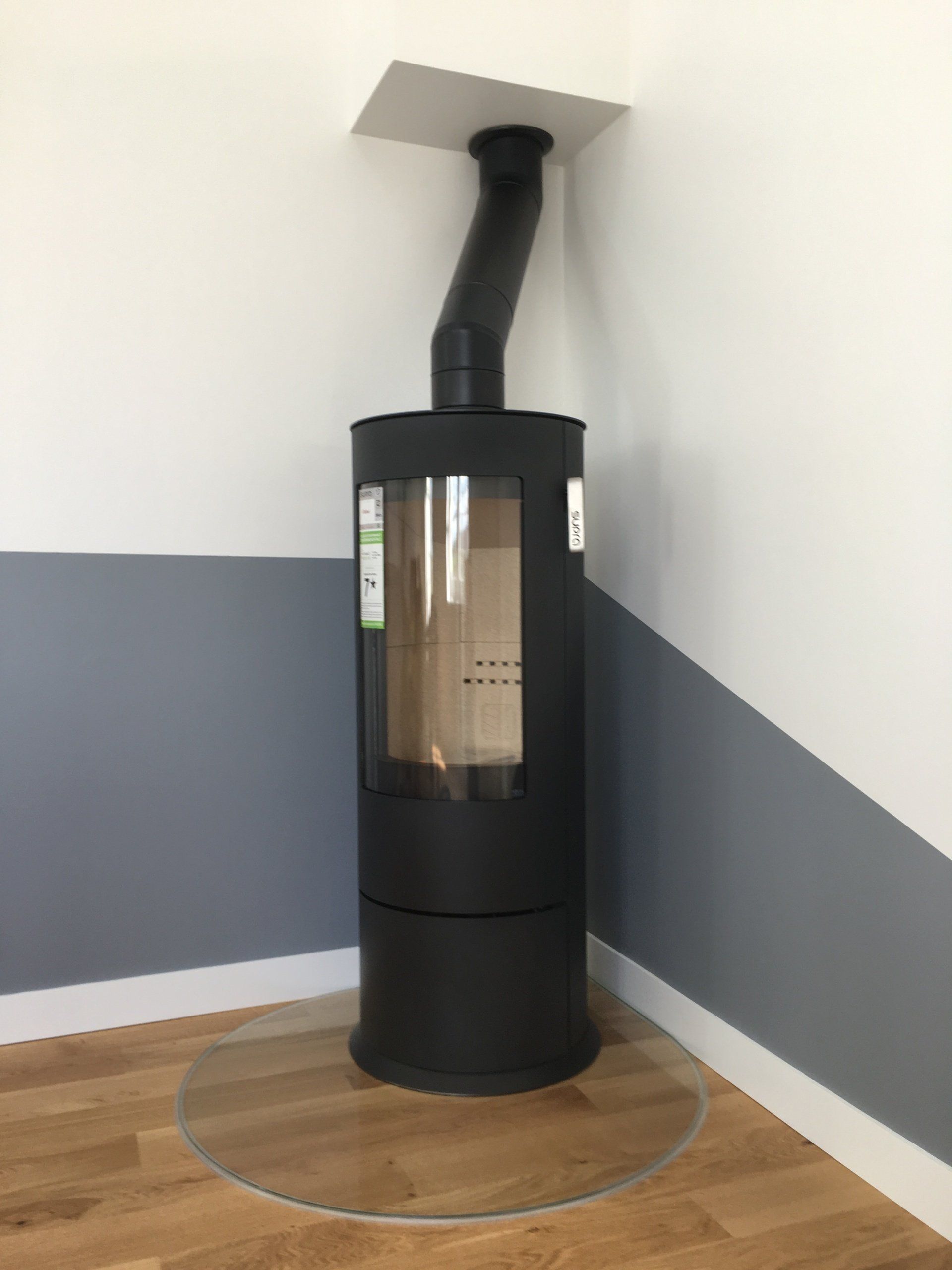 Poêle à bois cylindrique