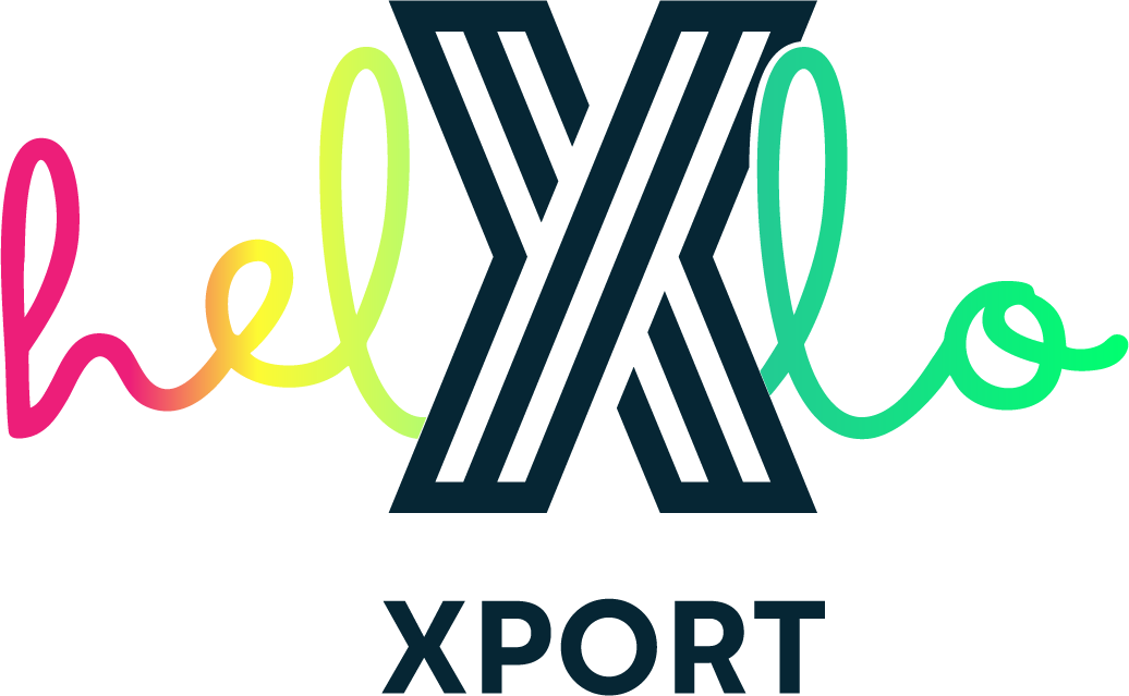 A logo for a company called Hello Xport.