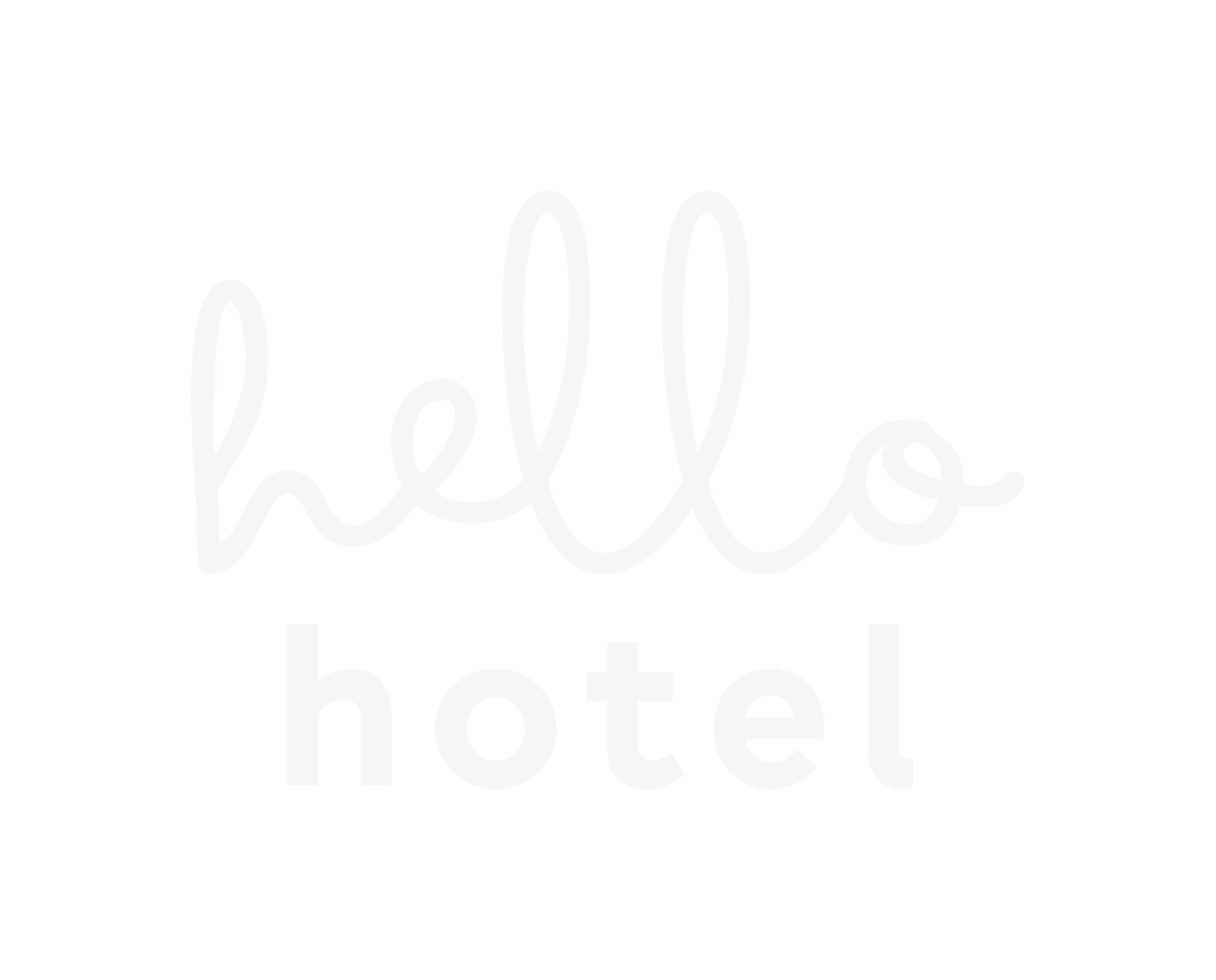 A white logo with the words "Hello Hotel" in cursive script on a white background.