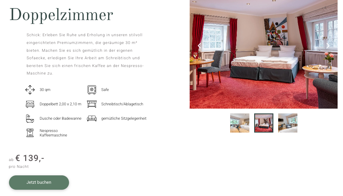 Ein Bild eines Hotelzimmers mit dem Wort Doppelzimmer darauf
