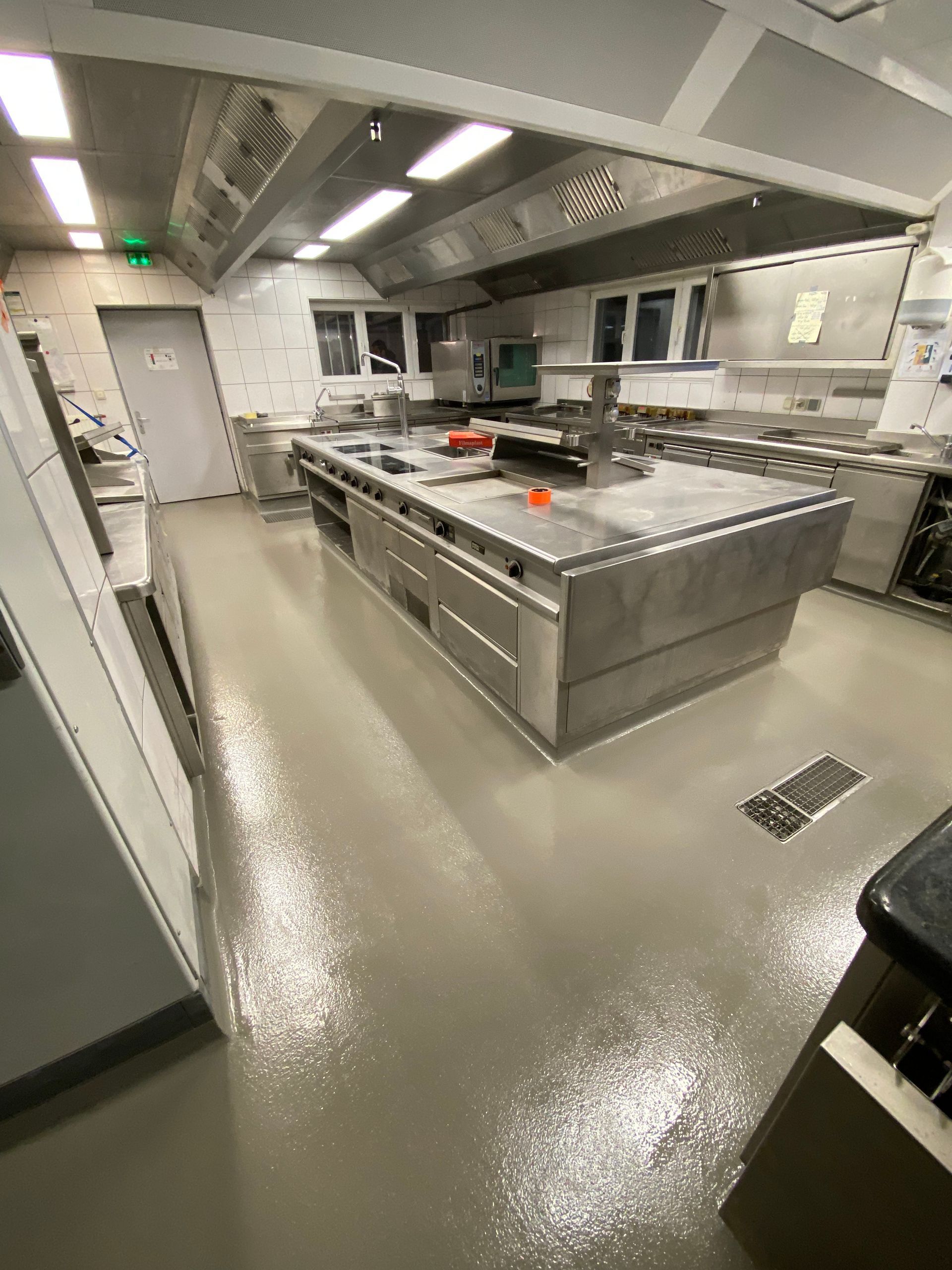 Sol de cuisine dans un restaurant