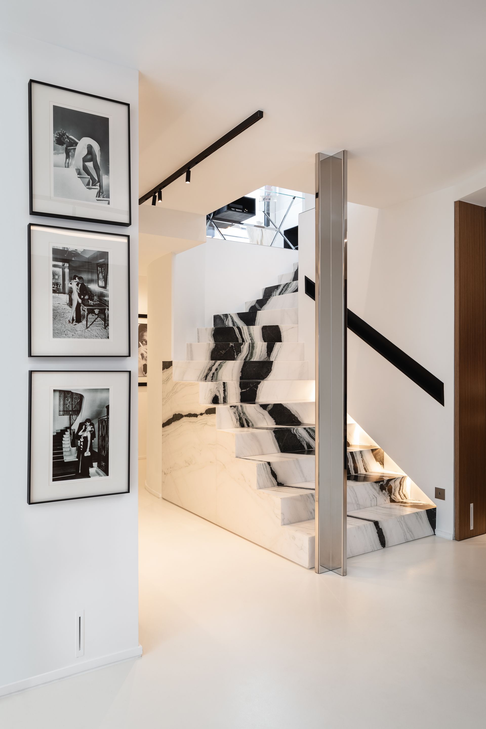 Escalier en résine effet marbre