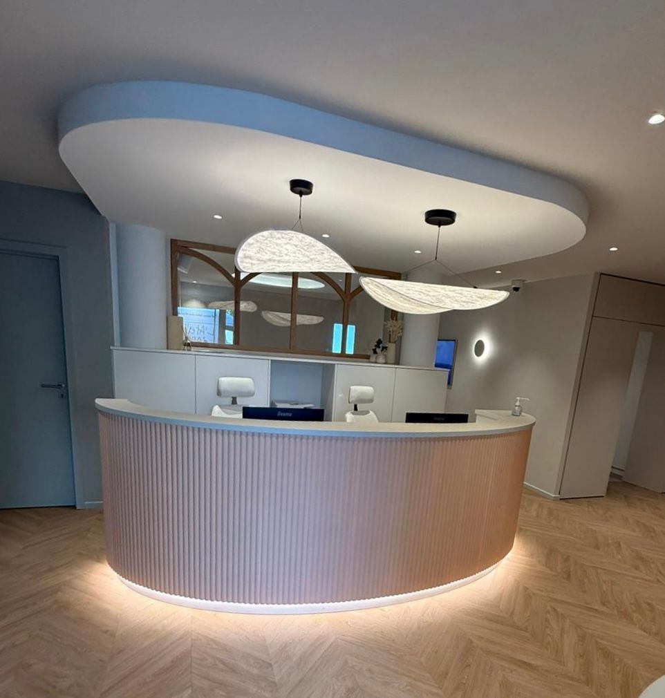 Comptoir d'accueil d'un commerce