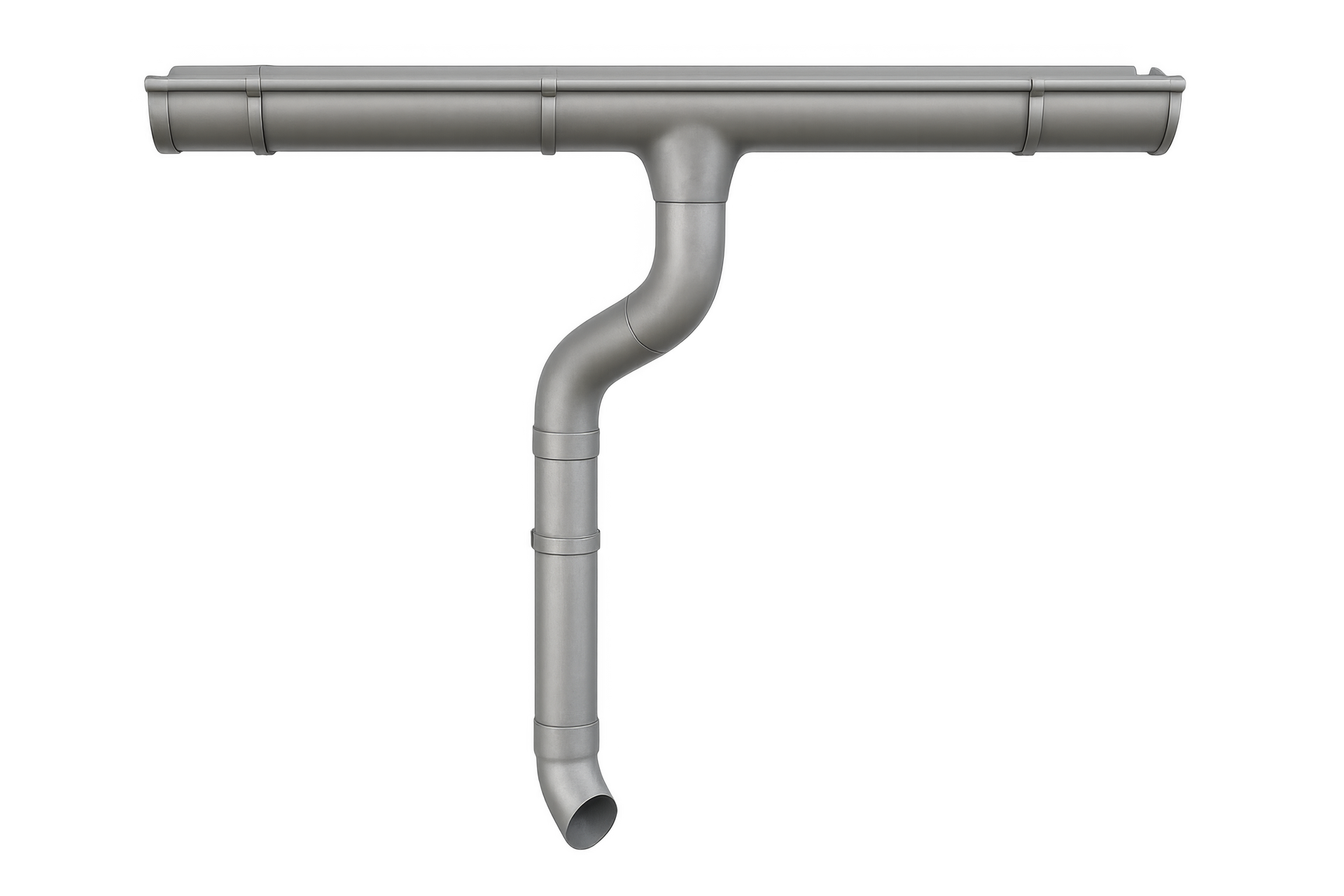Une illustration de gouttière métallique.