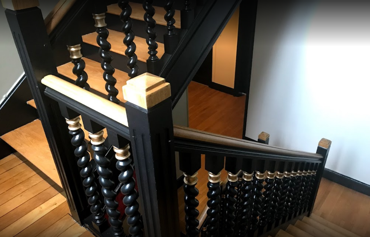 Parquet posé dans un escalier