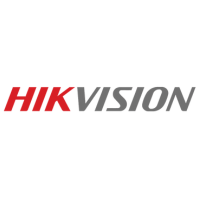 The logo for hikvision is on a white background.