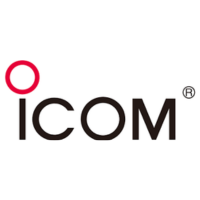 The icom logo is black and red on a white background.