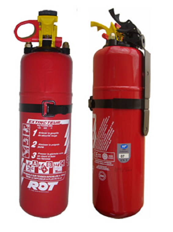 Sodexgaz incendie à Baie-Mahault - Extincteur véhicule