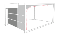 Pictogramme de porte sectionnelle verticale