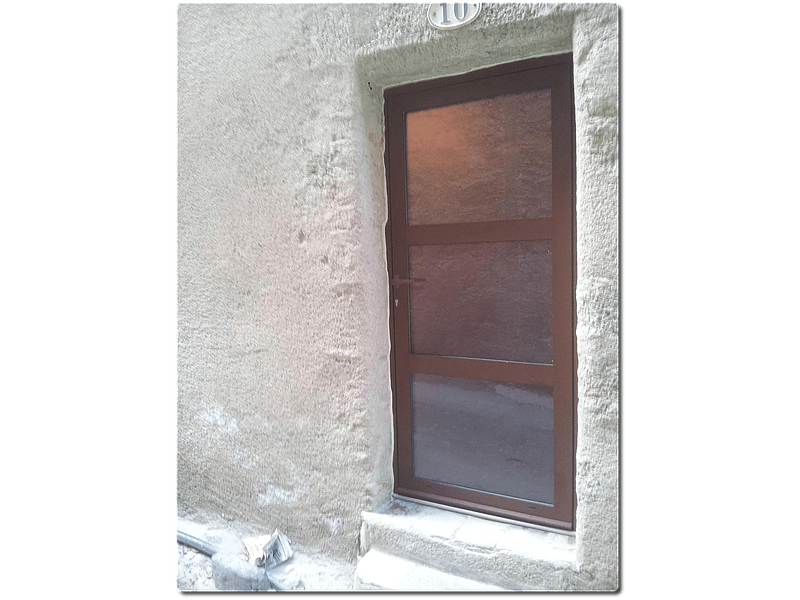 Porte alu effet rouille