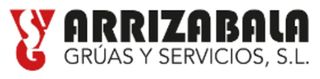 Logotipo de ARRIZABALA en negro y rojo con el texto &ldquo;GR&Uacute;AS Y SERVICIOS, SL&rdquo; sobre fondo blanco.