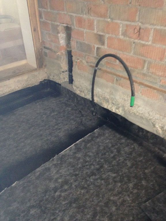 Feuchtigkeitssperre im Nassbereich