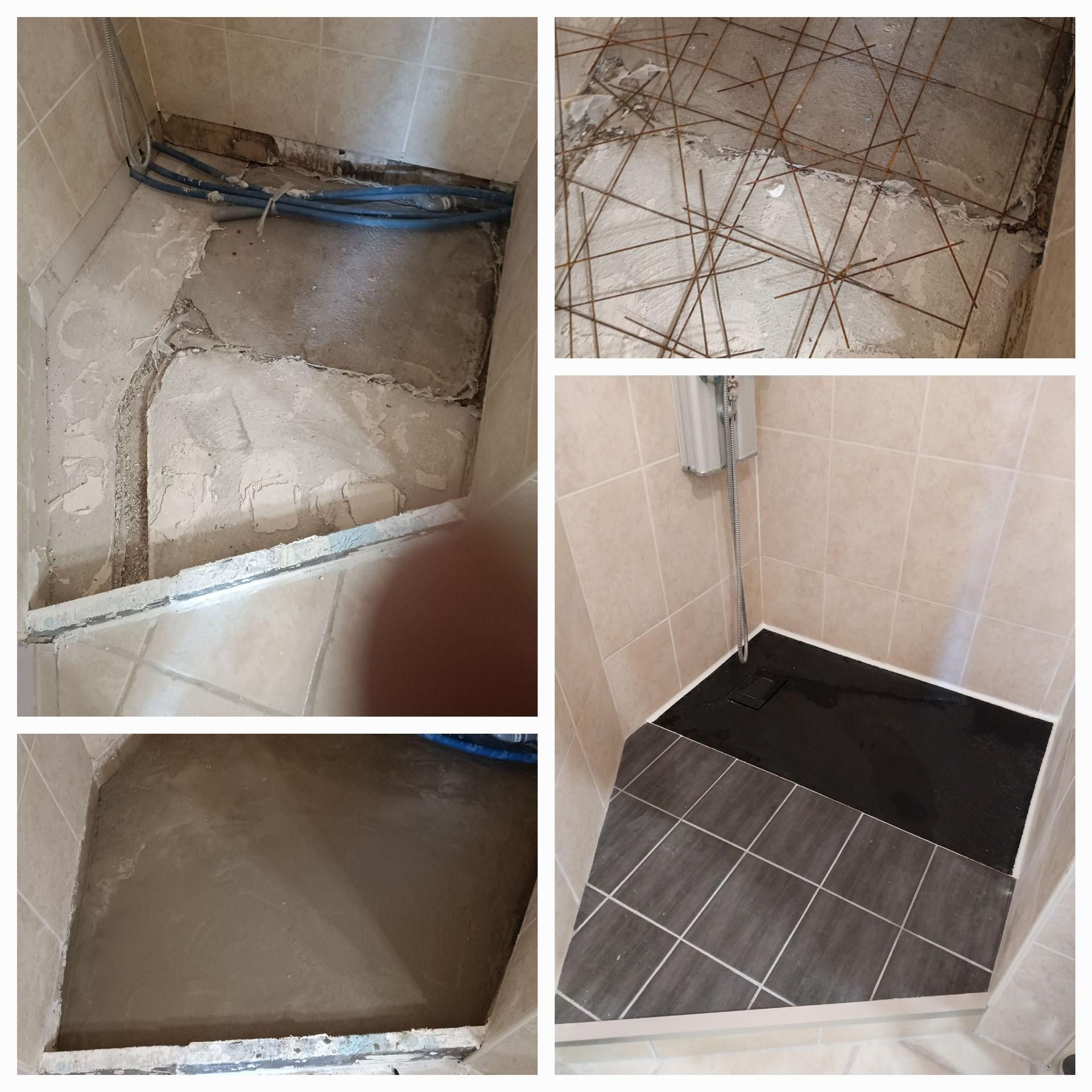 Rénovation d'une douche italienne