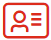 Ein rot-weißes Symbol mit dem Namen einer Person darauf.