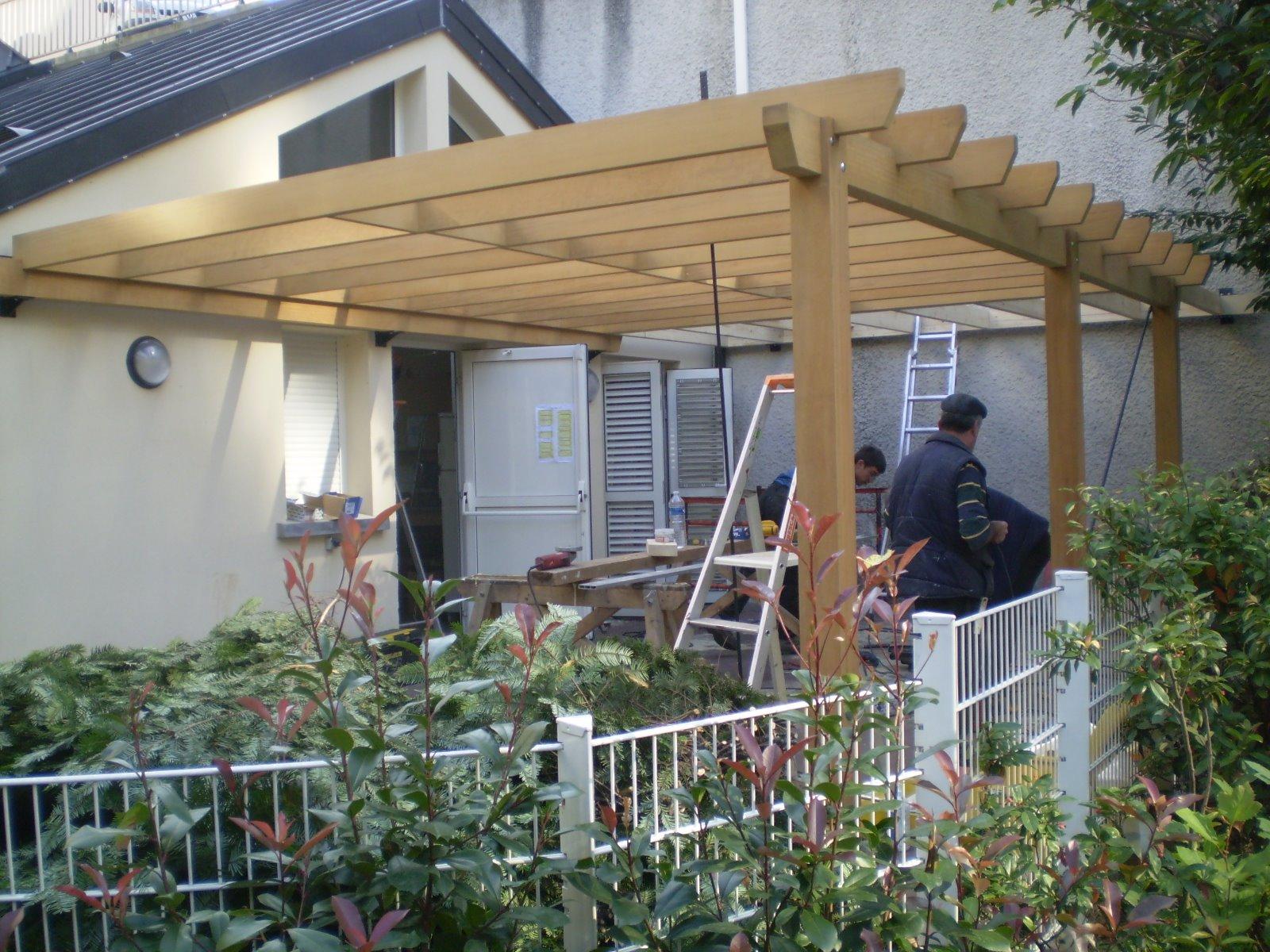 Charpente bois appentis