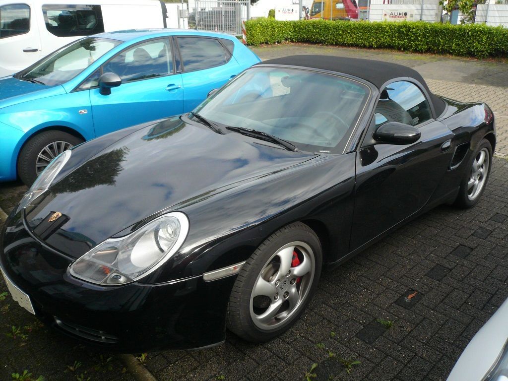 Porsche Boxster S Verdeckbezug Sonnenland Stoff schwarz geliefert und montiert