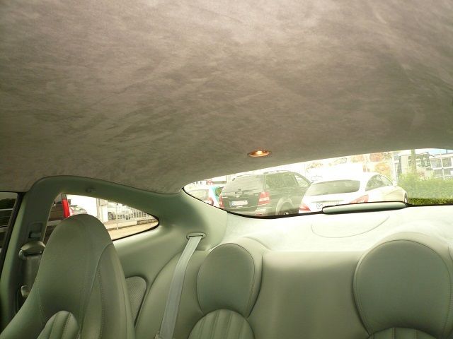 Jaguar XK8 A-,B-,C-Säulen, Himmel und Hutablage in Alcantara neu bezogen