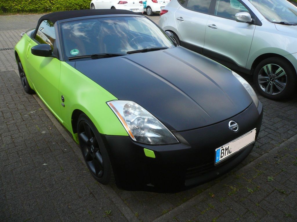Nissan 350z, Cabrio Verdeck in Stoff schwarz geliefert und montiert