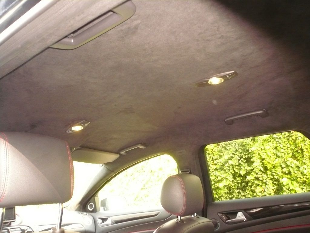 Ford Mondeo A-,B-,C-,D-Säulen und Himmel in Alcantara neu bezogen