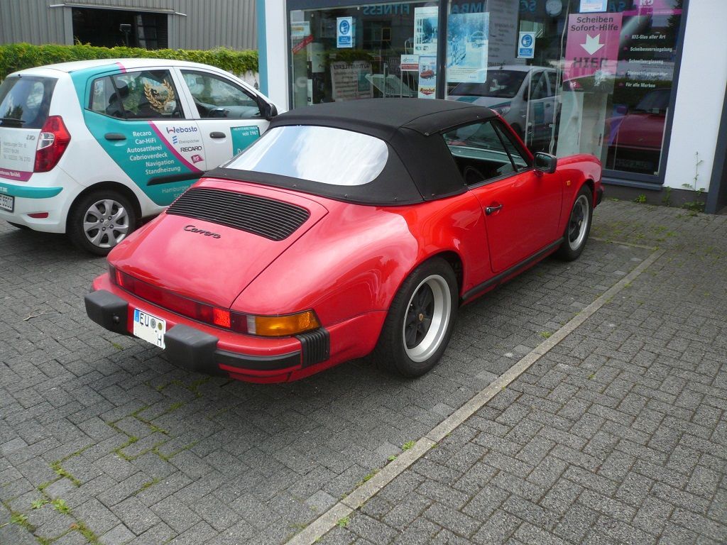 Porsche 911 G-Modell, Verdeckbezug Sonnenland Stoff, Innenhimmel geliefert und montiert.