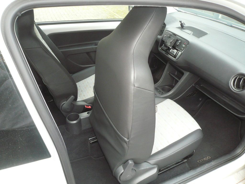Skoda Citygo komplette Innenausstattung in Kunstleder/Stoff neu angefertigt und montiert.