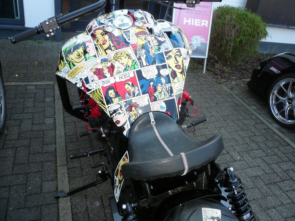 Boss Hoss Sattel, Polsterung angefertigt, Bezug aus Leder Mantel angefertig, Reißverschluß eingelassen und montiert.