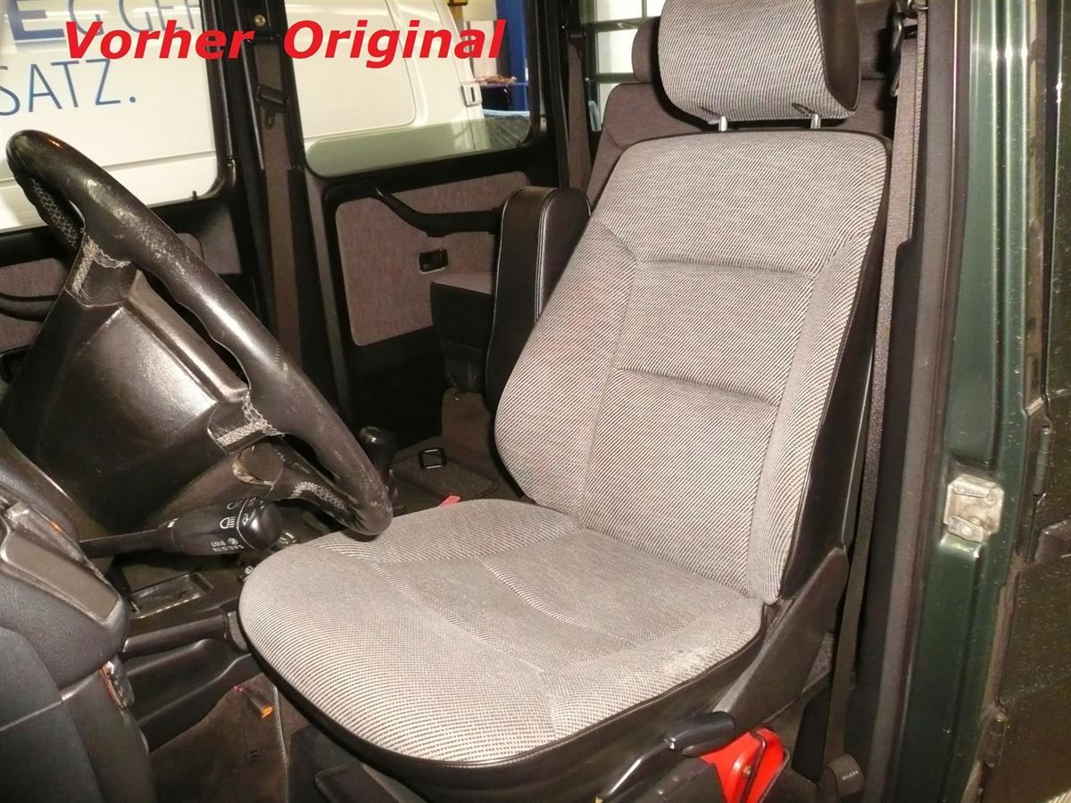 Mercedes G-Model komplette Innenausstattung in Leder schwarz neu angefertigt und montiert.