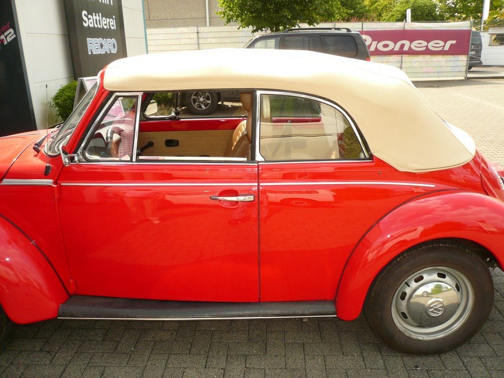 Verdeckbezug in Sonnenlandstoff beige geliefert und montiert
