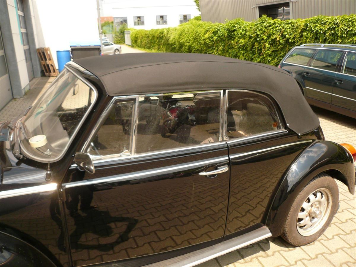 Verdeckbezug in Sonnenlandstoff beige geliefert und montiert
