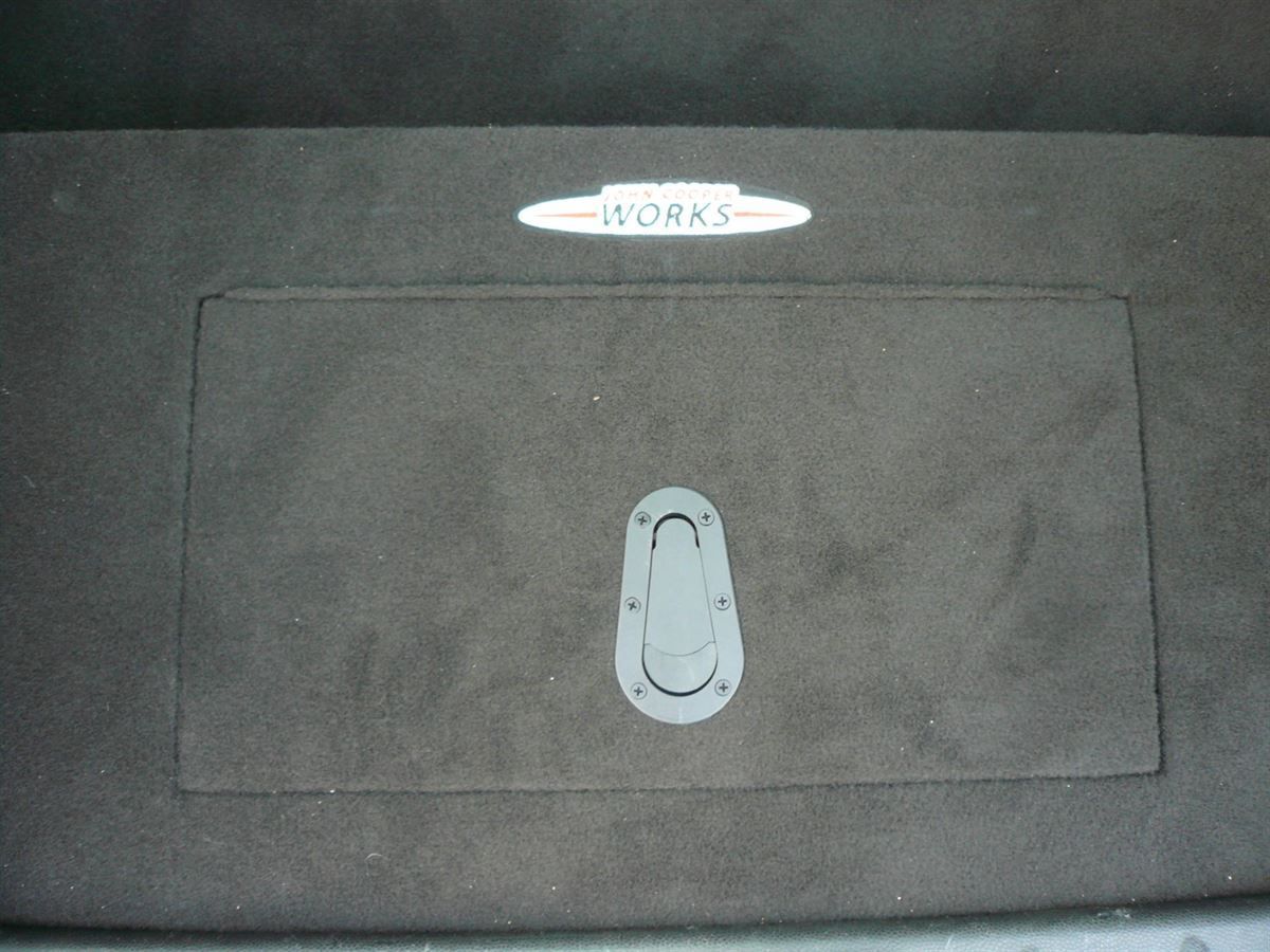 Mini Cooper, Recaro Sportster CS Sitze mit Carbon Rückschale montiert. Kofferraum- und Rücksitzabdeckung angefertigt und montiert.