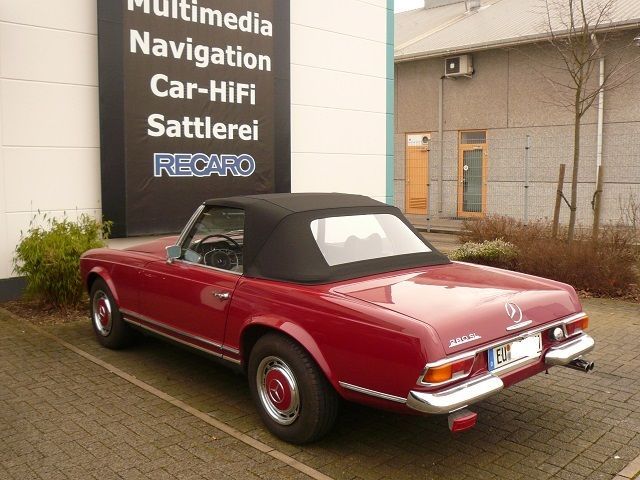 Mercedes Pagode Verdeck Sonnenland Stoff schwarz geliefert und montiert