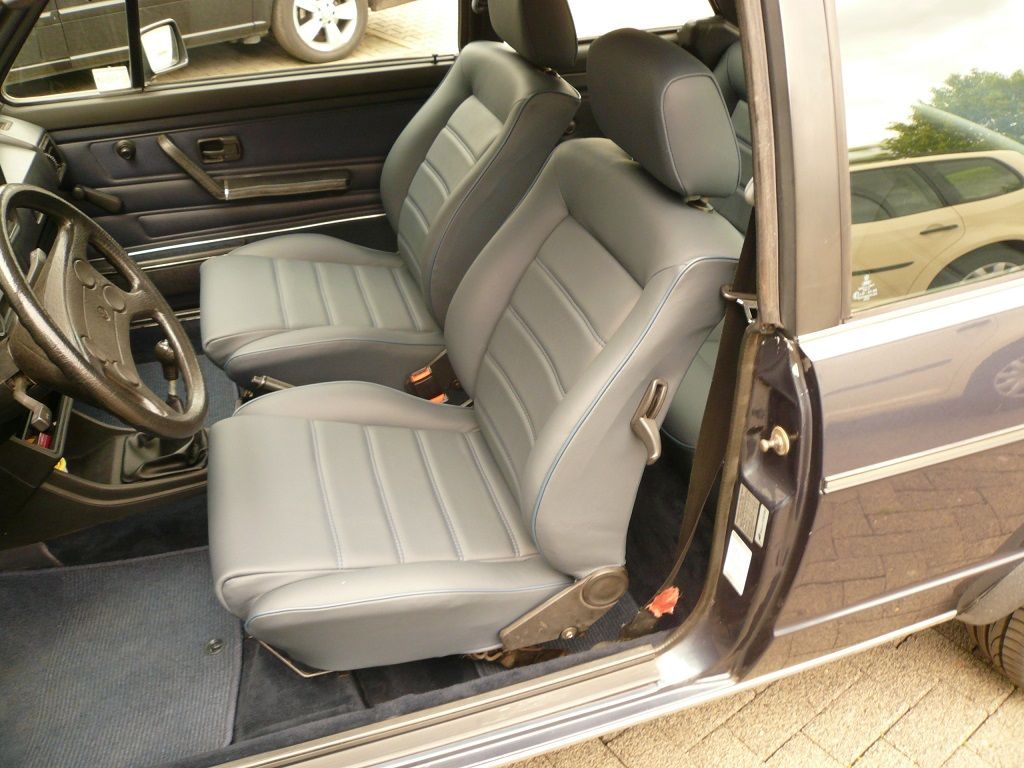 Golf I Cabrio, komplette Innenausstattung in Leder neu angefertigt und montiert.