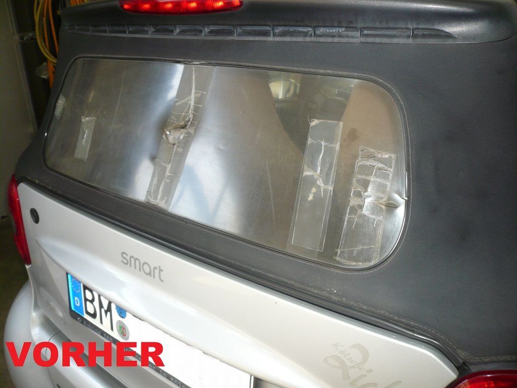 Smart ForTwo PVC Heckscheibe ersetzt.