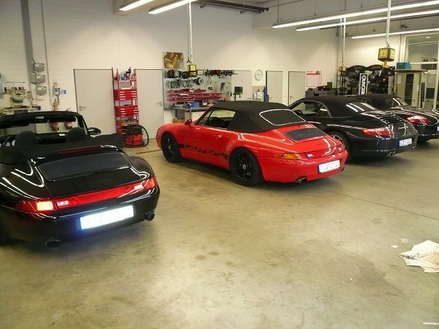 Cabrio Verdecke für diverse Porsche Modelle in Sonnenland Stoff schwarz geliefert und montiert.