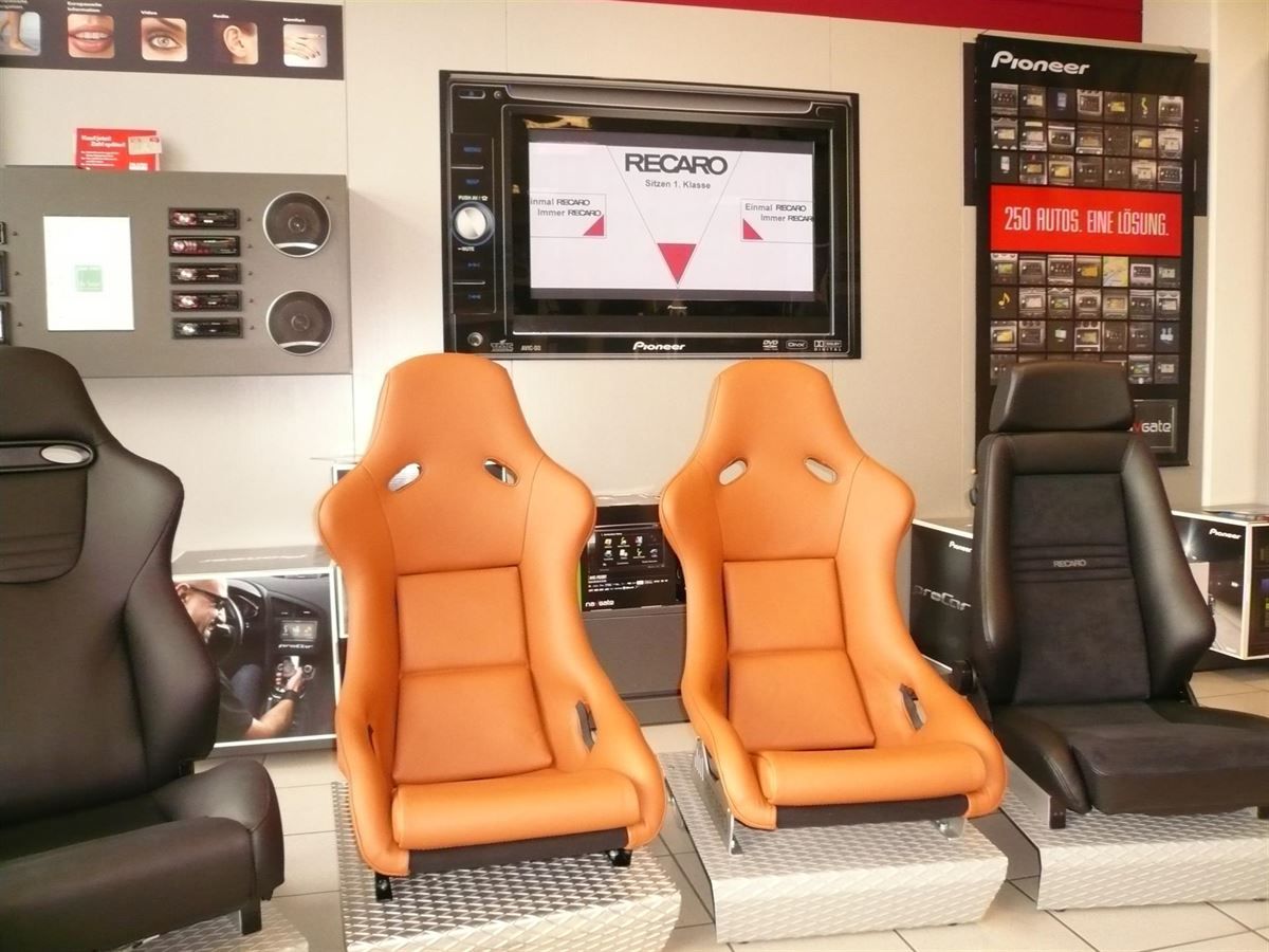 Recaro Pole Position ABE in Leder Cognac neu bezogen