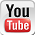 Ein rot-weißes YouTube-Logo auf weißem Hintergrund