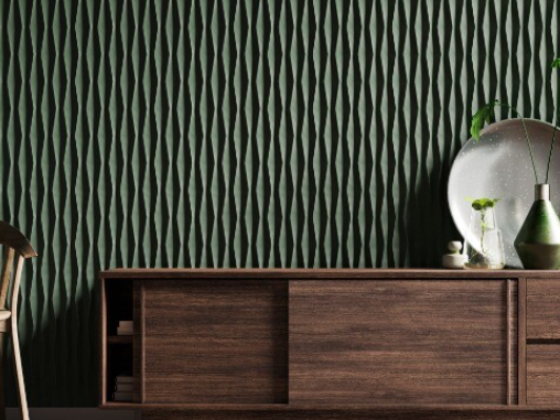 Paneau mural décoratif en vert foncé
