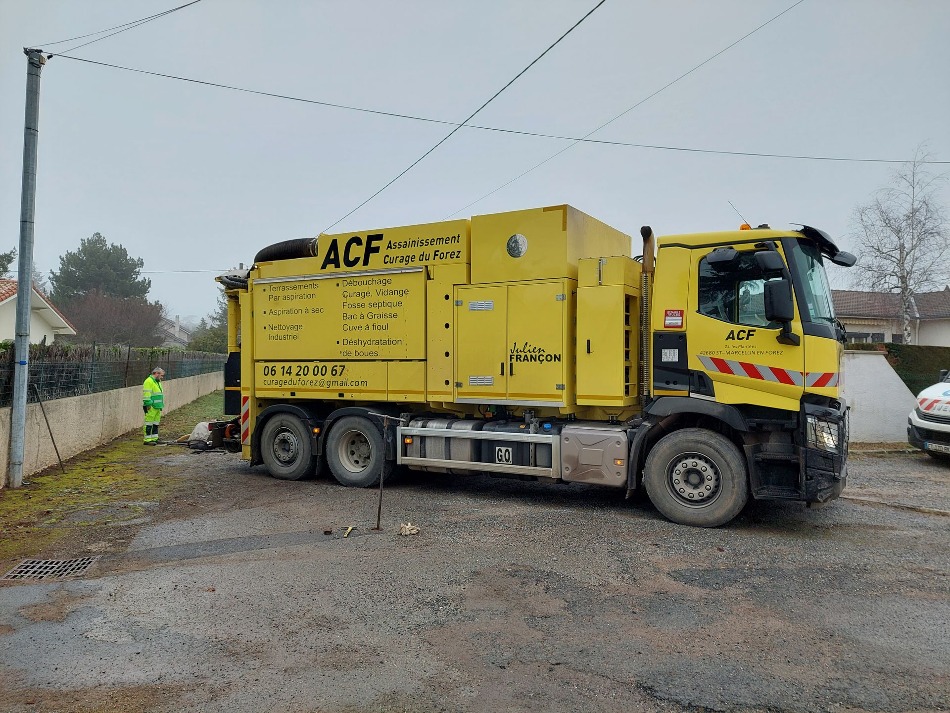 Terrassement par aspiration : fuite d'eau