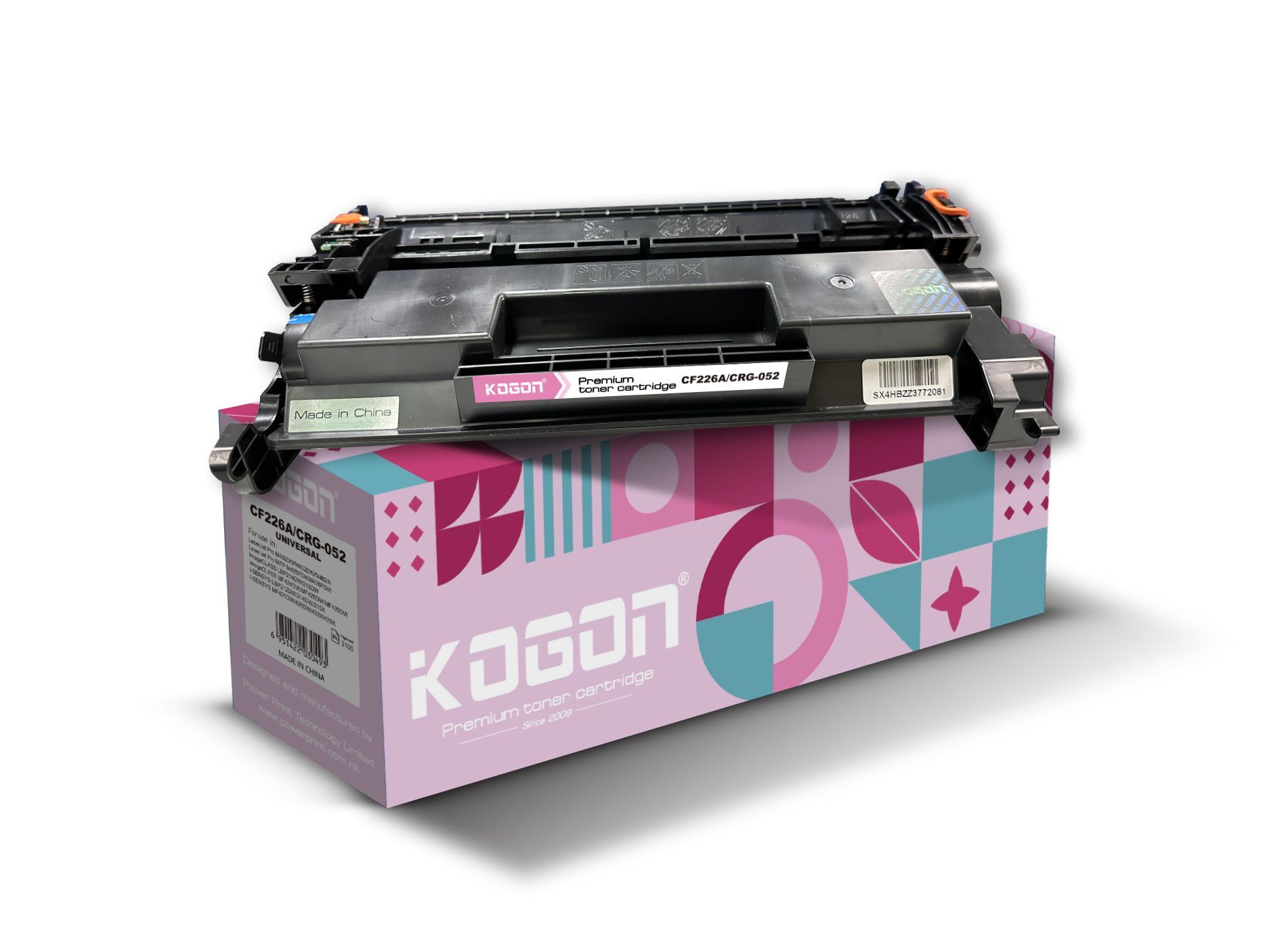 KGRP T-CART CHIP HPQ CF226A/CAN CRG-052 UNV Black