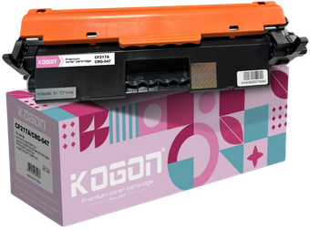 Magenta Kogan printer toner cartridge with pink and teal box.