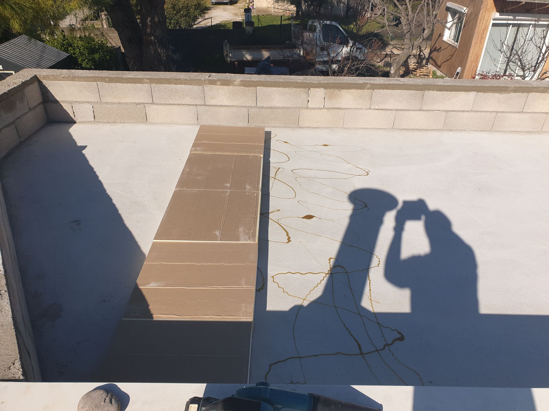 Réalisation d'une chape de béton